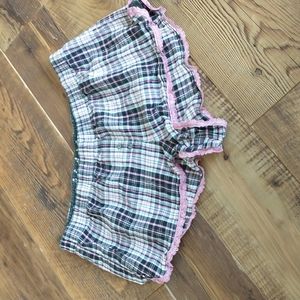 Victoria's Secret Plaid Pajama Shorts - Pink and Black